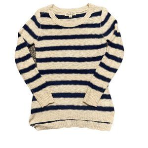 PINK Rose Blue & Cream Striped Knit Sweater